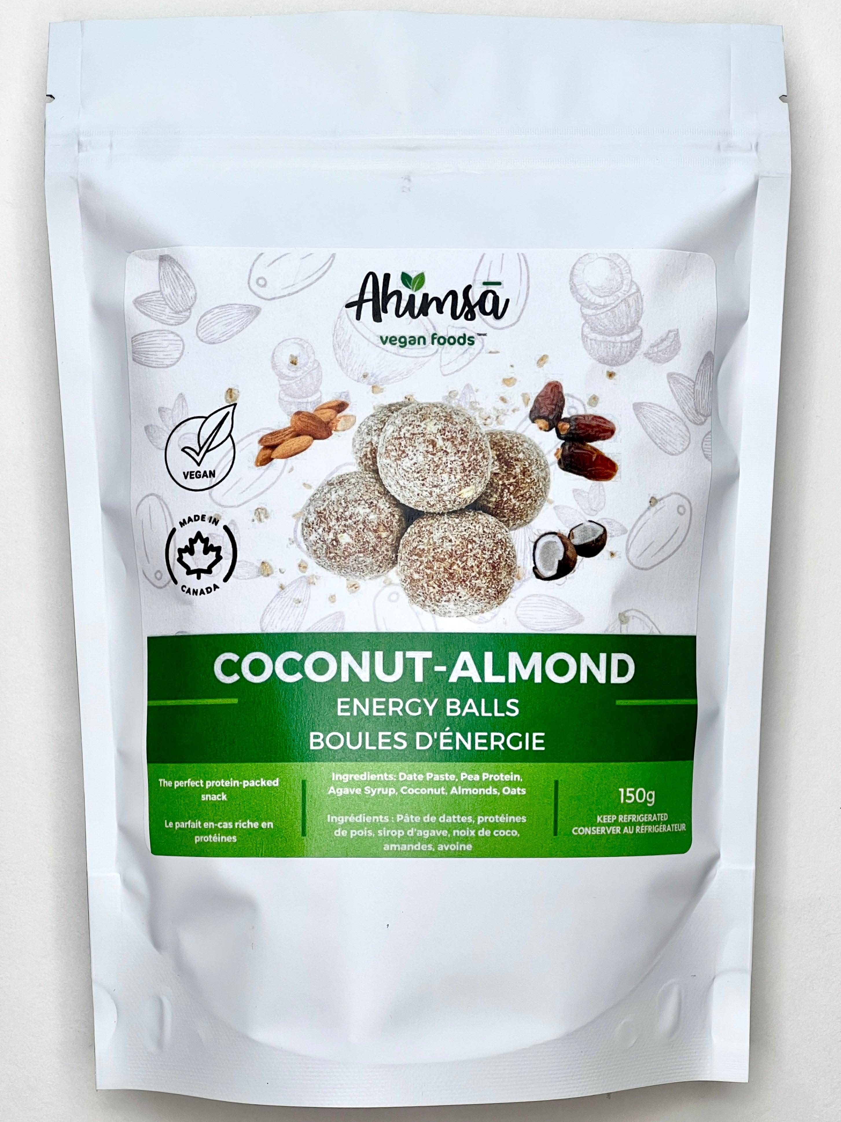 Vegan　Ahimsa　Balls　Energy　Coconut-Almond　Foods