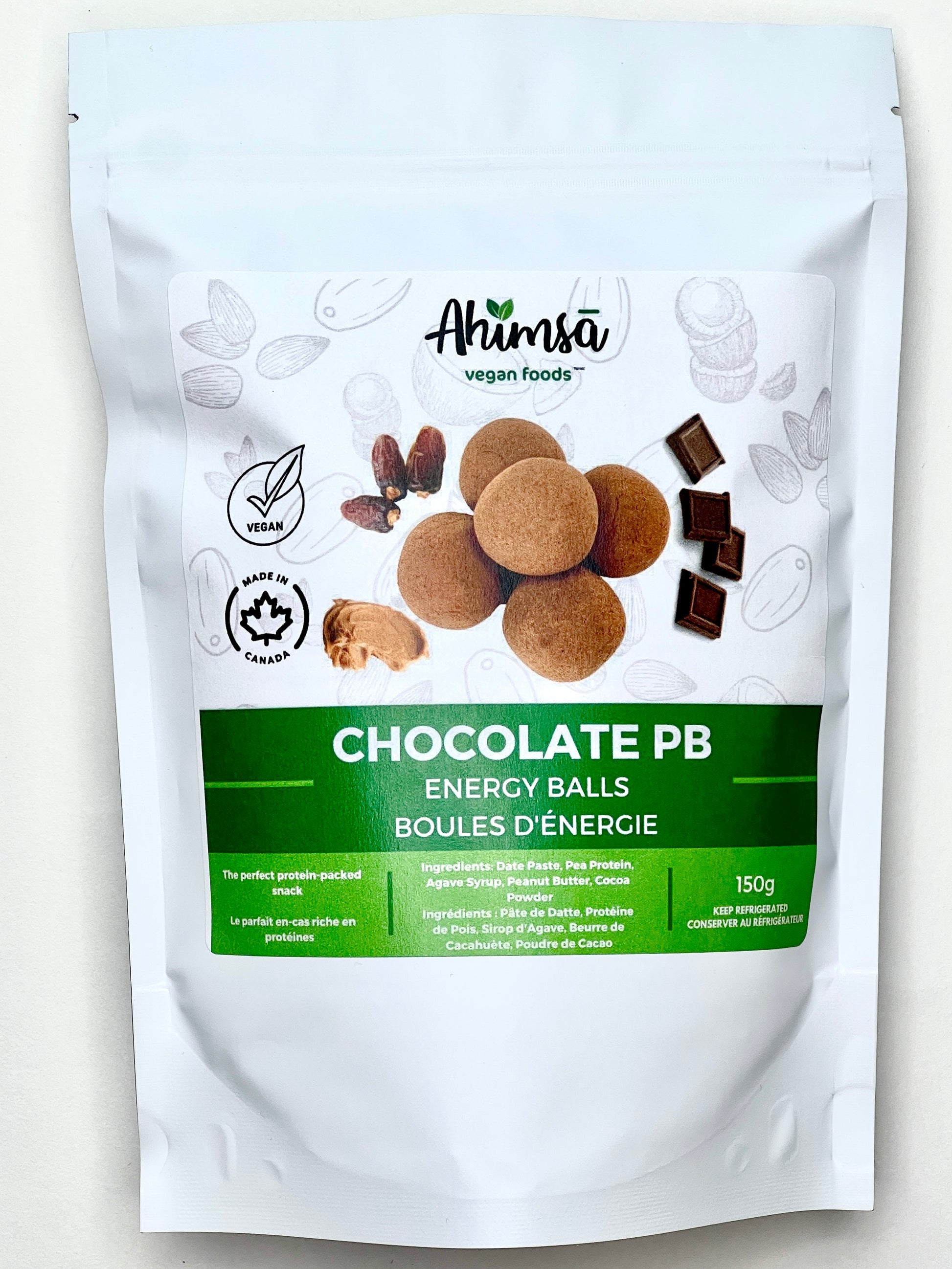Chocolate-PB Energy Balls - Ahimsa Vegan Foods